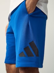 adidas Blue Essentials Big Logo French Terry Shorts - Image 4 of 6