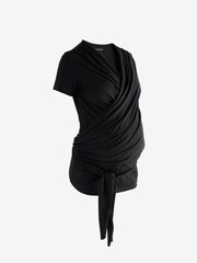 Seraphine Maternity and Babywear Skin to Skin Black Top - Image 5 of 5