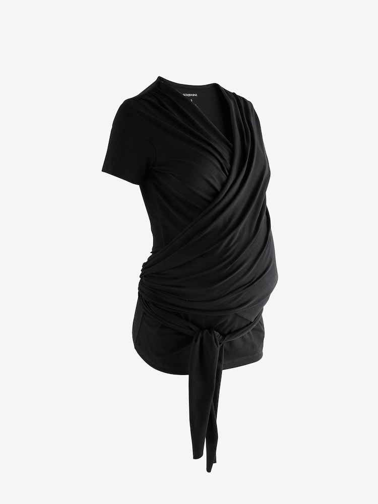 Seraphine Maternity and Babywear Skin to Skin Black Top - Image 5 of 5