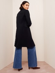 Friends Like These Black Petite Double Breasted Coat - Image 5 of 5