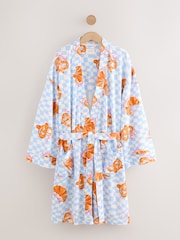 Blue Croissant Waffle Dressing Gown - Image 6 of 8