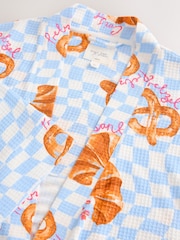 Blue Croissant Waffle Dressing Gown - Image 7 of 8