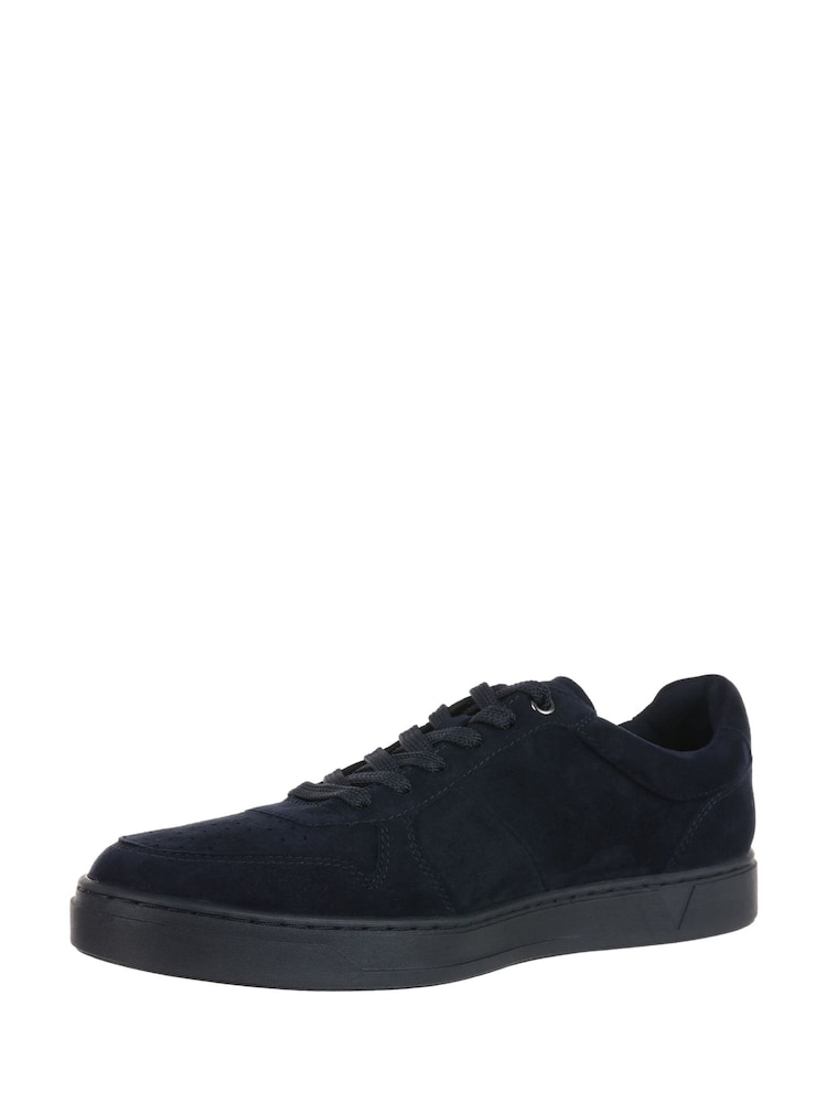 Vionic Mens Lucas Court Medium Fit Waxed Suede Trainers - Image 2 of 8