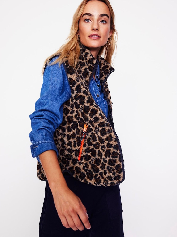 Boden Brown Truro Borg Gilet - Image 1 of 5 Boden Brown Truro Borg Gilet - Image 1 of 5