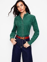 Boden Green 100% Cotton Phoebe Cord Shirt - Image 1 of 5