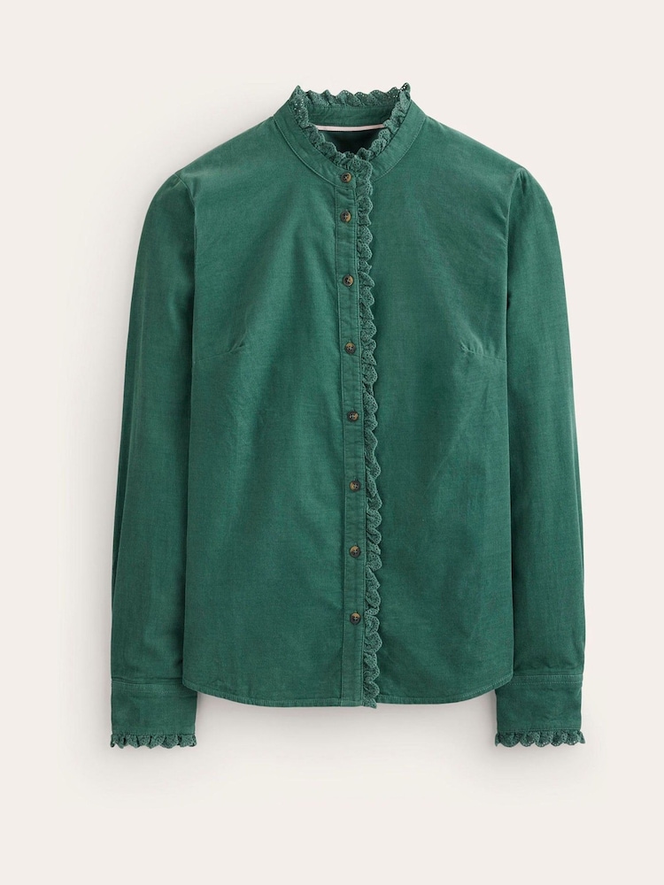 Boden Green 100% Cotton Phoebe Cord Shirt - Image 5 of 5 Boden Green 100% Cotton Phoebe Cord Shirt - Image 5 of 5