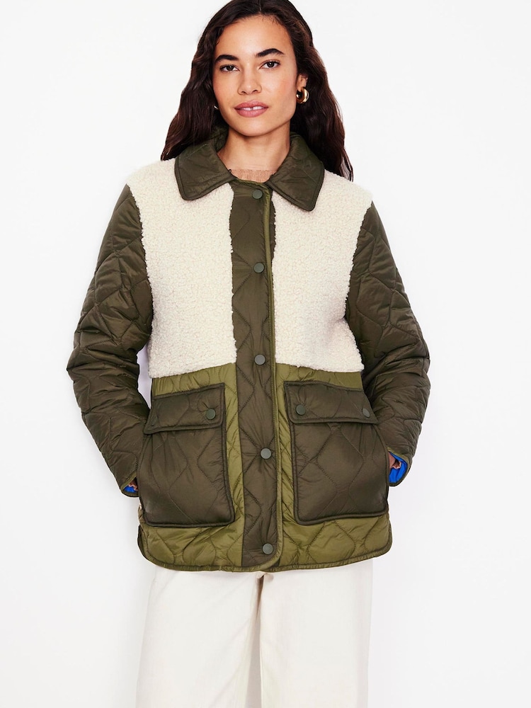 Boden Chester Steppmantel mit Sherpa-Fleece - Bild 2 von 7