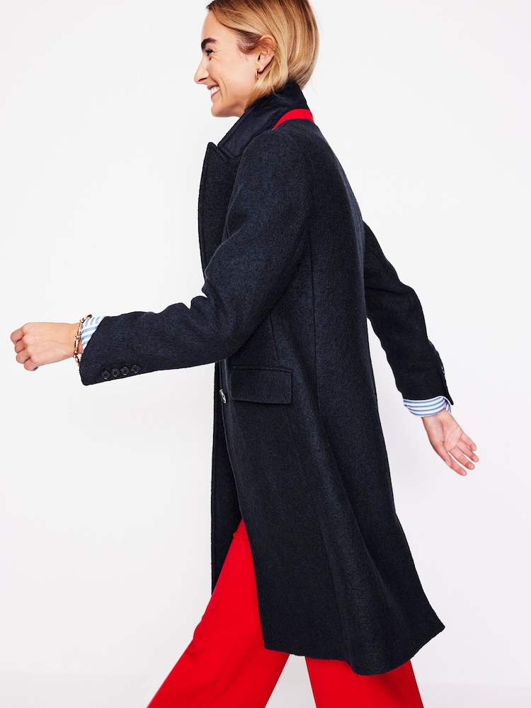 Boden Blue Chichester Textured Coat - Image 2 of 5 Boden Blue Chichester Textured Coat - Image 2 of 5