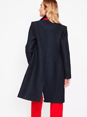 Boden Blue Chichester Textured Coat - Image 4 of 5