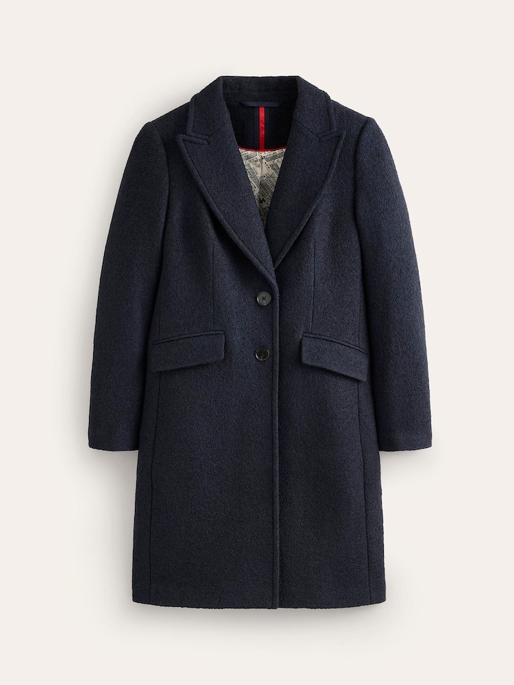 Boden Blue Chichester Textured Coat - Image 5 of 5