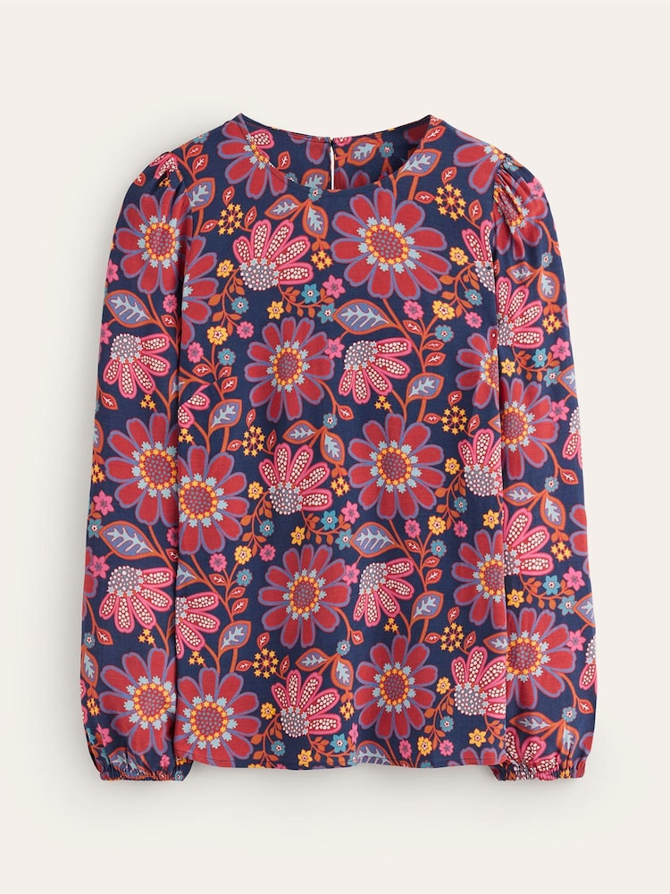 Boden Blue Easy Printed Top - Image 5 of 5 Boden Blue Easy Printed Top - Image 5 of 5
