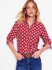 Boden Burgundy 100% Cotton Sienna Corduroy Shirt - Image 1 of 5