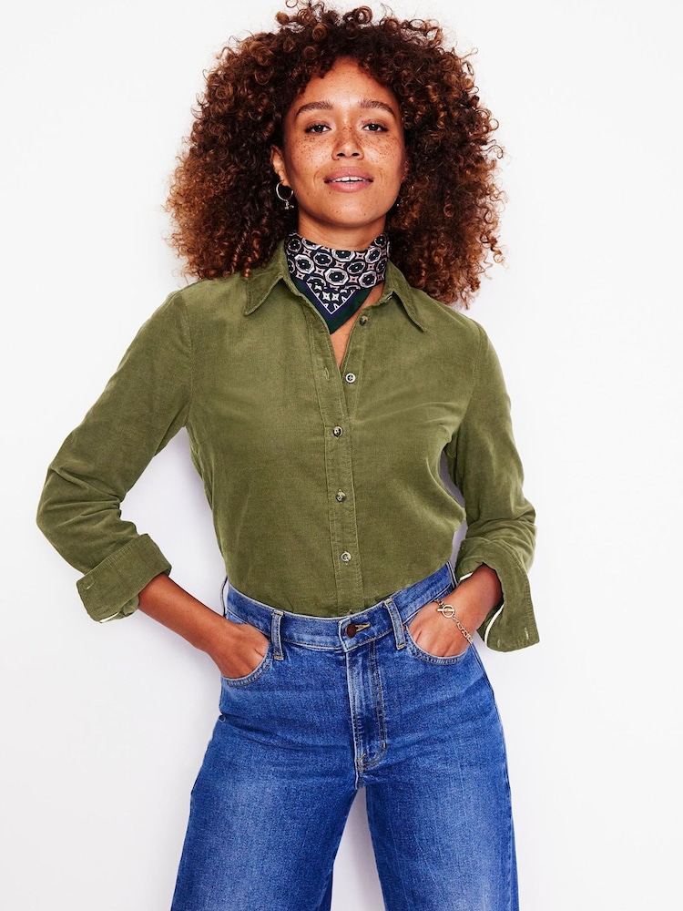 Boden Green 100% Cotton Sienna Cord Shirt - Image 1 of 5