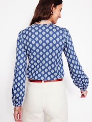 Boden Blue 100% Cotton Marina Jersey Shirt - Image 3 of 5