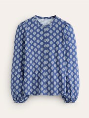 Boden Blue 100% Cotton Marina Jersey Shirt - Image 5 of 5