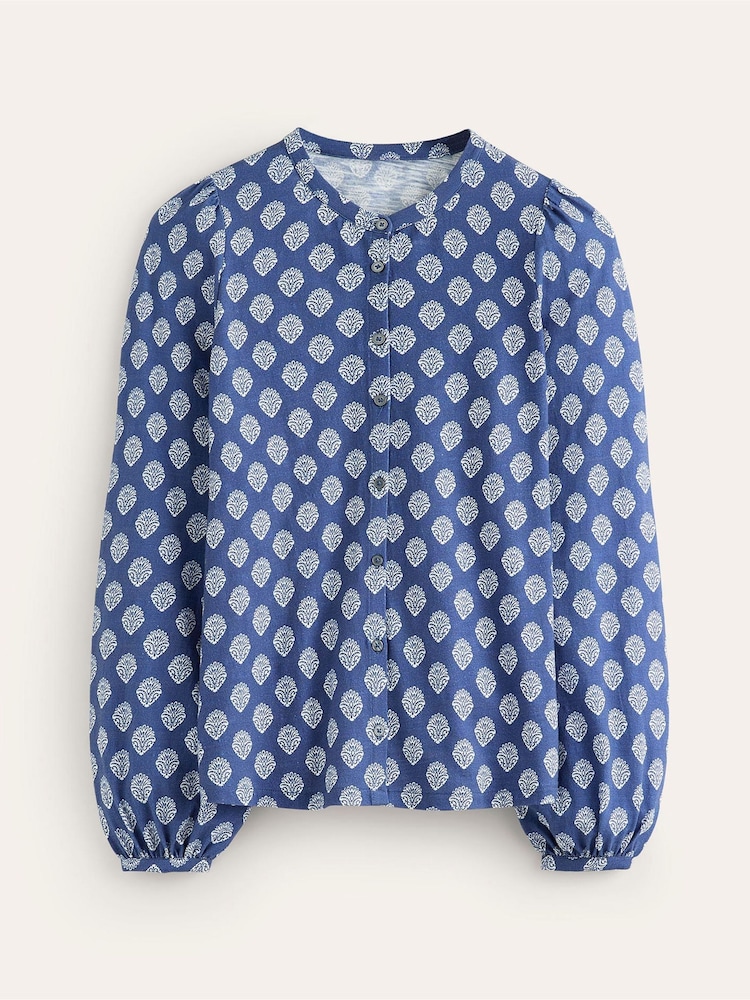 Boden Blue 100% Cotton Marina Jersey Shirt - Image 5 of 5