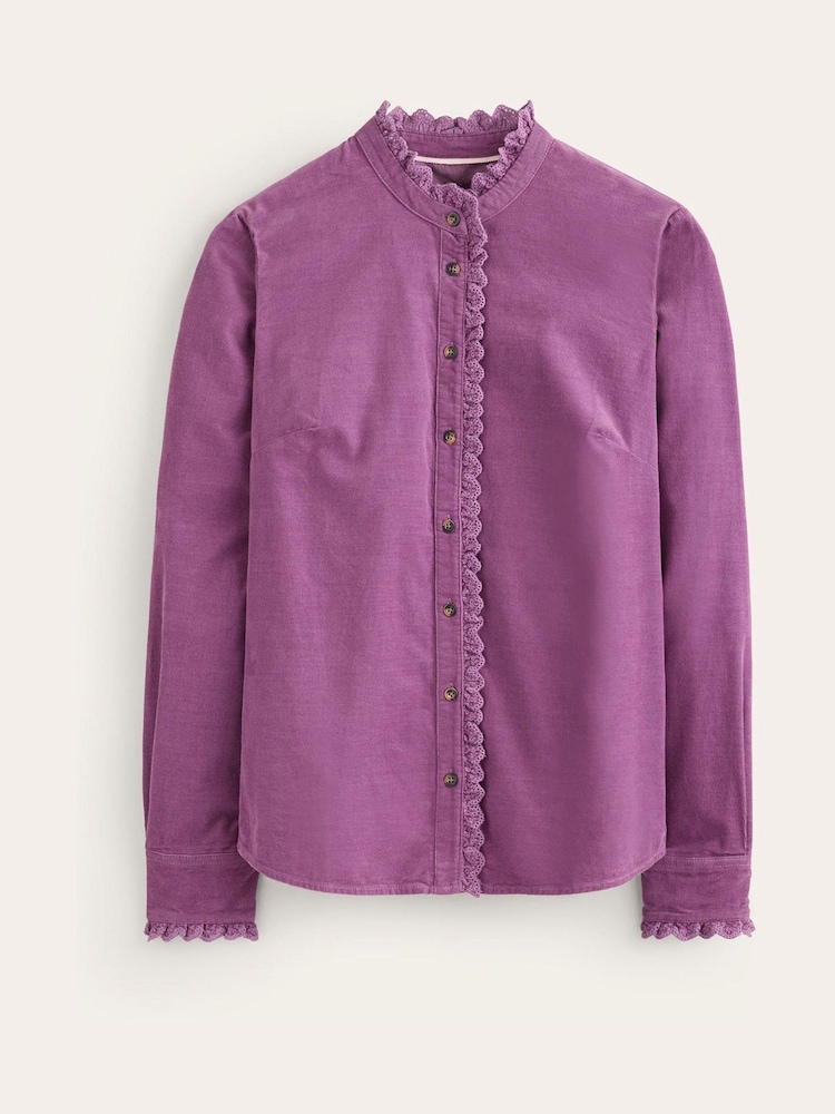 Purple - Boden 100% Cotton Phoebe Cord Shirt - Image 5 of 5