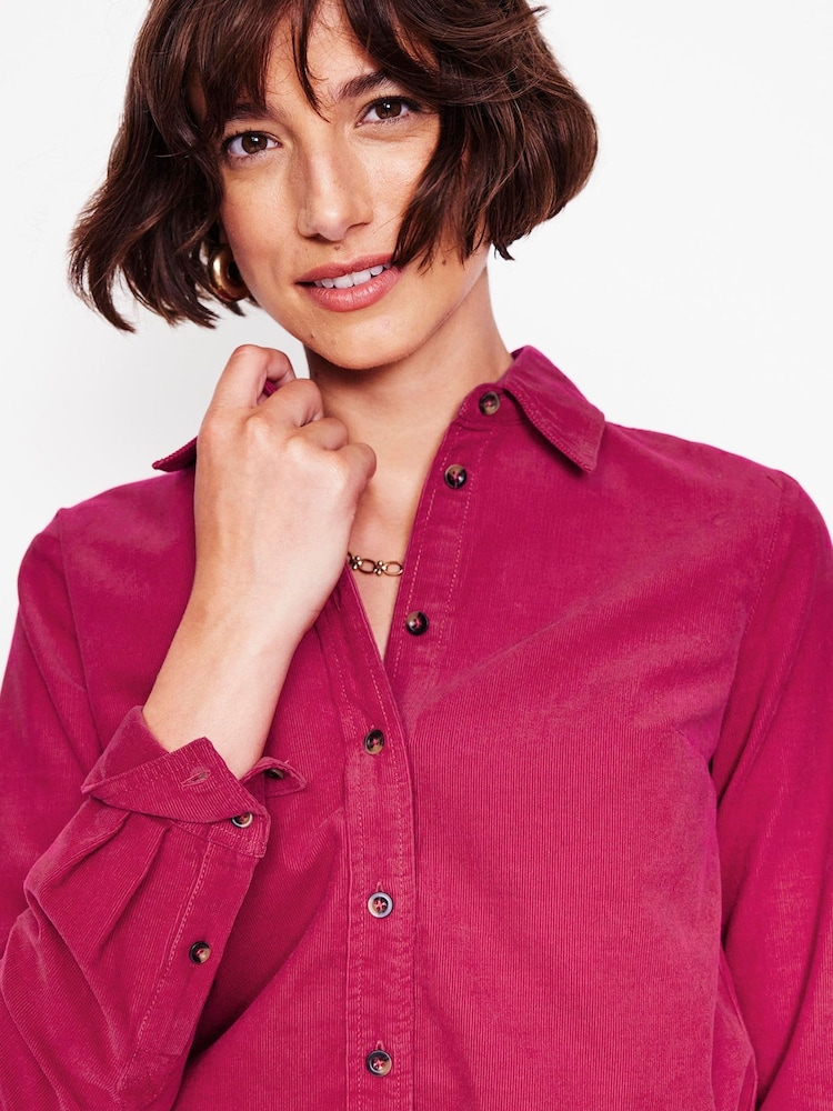 Boden Pink 100% Cotton Sienna Corduroy Shirt - Image 2 of 5