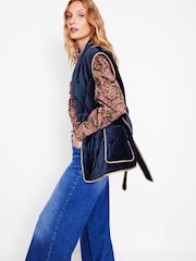 Boden Blue Velvet Wrap Waistcoat - Image 5 of 7
