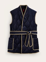 Boden Blue Velvet Wrap Waistcoat - Image 7 of 7