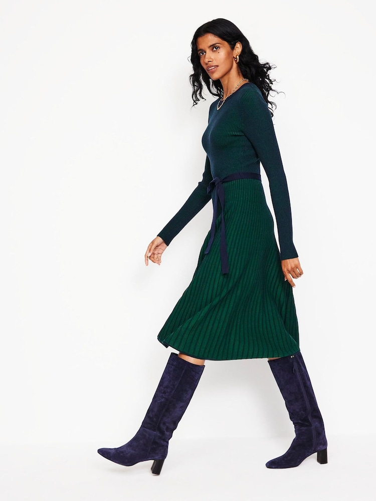 Buy Boden Green Lola Knitted Midi Dress from Next Netherlands