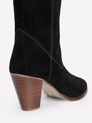 Boden Black Almond Toe Heeled Knee High Boots - Image 4 of 4