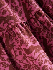 Boden Pink Tiered Velour Party Dress - Image 4 of 4