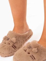 Vanilla Underground Brown Womens Character Slippers - Image 4 of 6