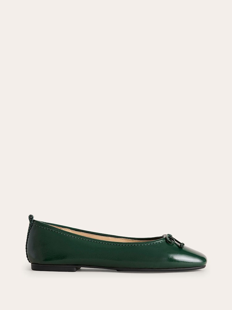 Boden Green Kitty Flexi Sole Ballet Pumps - Image 2 of 5