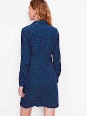 Boden Blue Flora Cord Shirt Dress - Image 3 of 5