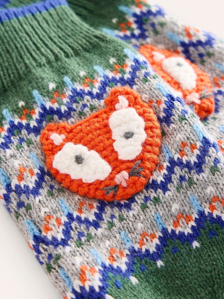 Boden Lisica Fair Isle vzorec Novost rokavice - Slika 2 iz 2