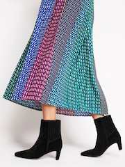 Boden Black Back Panel Heeled Ankle Boots - Image 1 of 4
