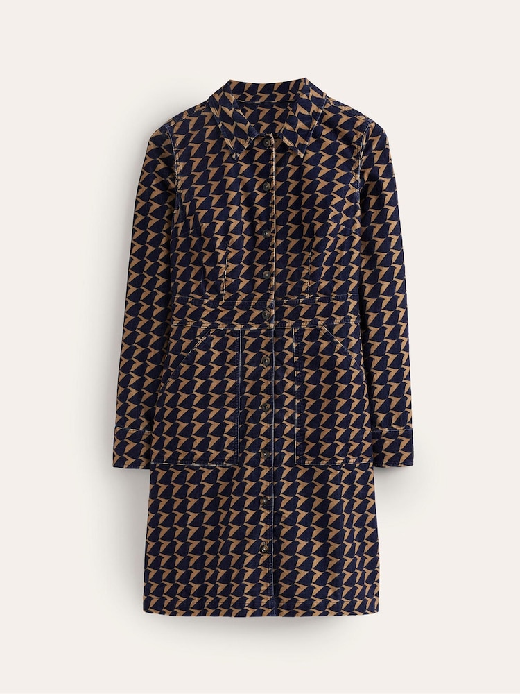 Boden Brown Flora Corduroy Shirt Dress - Image 5 of 5