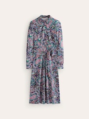 Boden Blue Laura Jersey Midi Shirt Dress - Image 6 of 6