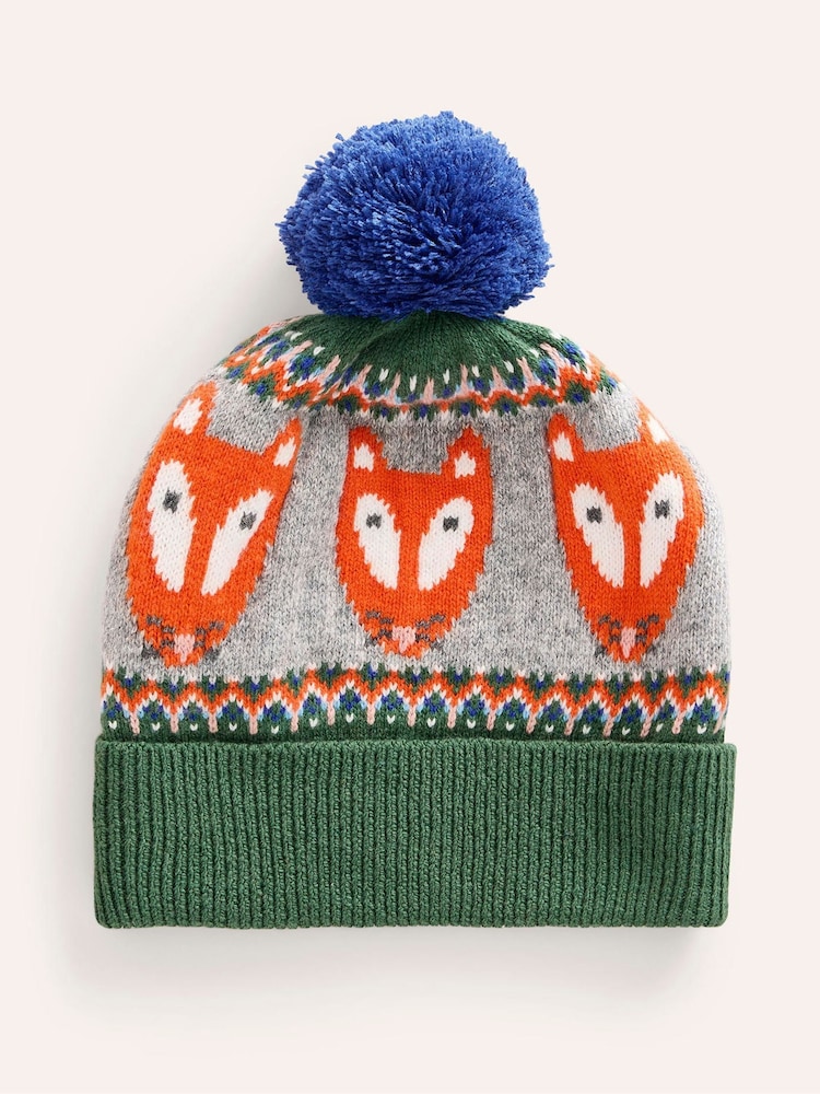 Boden Fox Fair Isle vzorec pletene čepice - Slika 1 iz 2 Boden Fox Fair Isle vzorec pletene čepice - Slika 1 iz 2