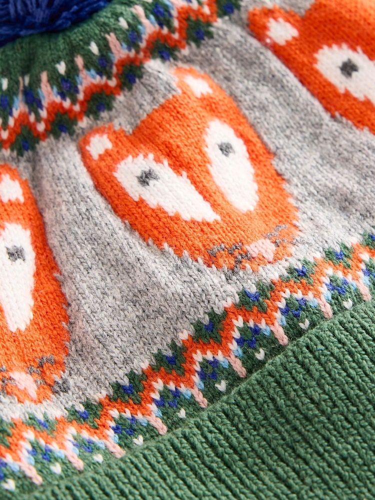 Boden Fox Fair Isle vzorec pletene čepice - Slika 2 iz 2