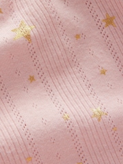 Boden Pink Ruffle Sparkle Pointelle T-Shirt - Image 3 of 3