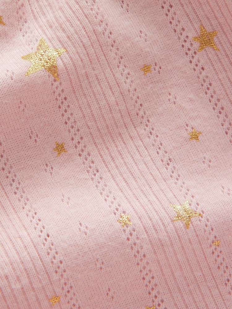 Boden Pink Ruffle Sparkle Pointelle T-Shirt - Image 3 of 3