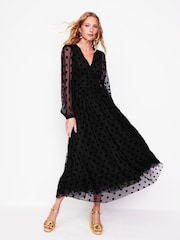 Boden Black Christina Tulle Midi Dress - Image 1 of 5