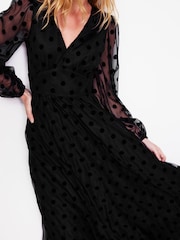 Boden Black Christina Tulle Midi Dress - Image 2 of 5