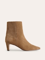 Boden Brown Back Panel Heeled Ankle Boots - Image 2 of 4