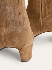 Boden Brown Back Panel Heeled Ankle Boots - Image 4 of 4