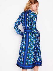 Boden Blue Kate Satin Shirt Dress - Image 2 of 5