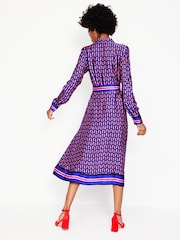 Boden Dark Blue Kate Satin Shirt Dress - Image 3 of 6