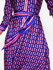 Boden Dark Blue Kate Satin Shirt Dress - Image 5 of 6