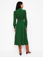 Boden Green 100% Cotton Aubrey Cord Midi Shirt Dress - Image 2 of 6