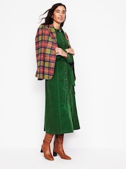 Boden Green 100% Cotton Aubrey Cord Midi Shirt Dress - Image 3 of 6