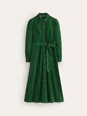 Boden Green 100% Cotton Aubrey Cord Midi Shirt Dress - Image 6 of 6