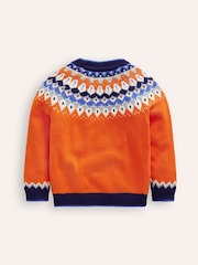 Boden Orange Fair Isle Pattern Jumper - Image 3 of 4