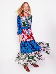 Boden Brown Occasion Maxi Shirt Dress - Image 2 of 5